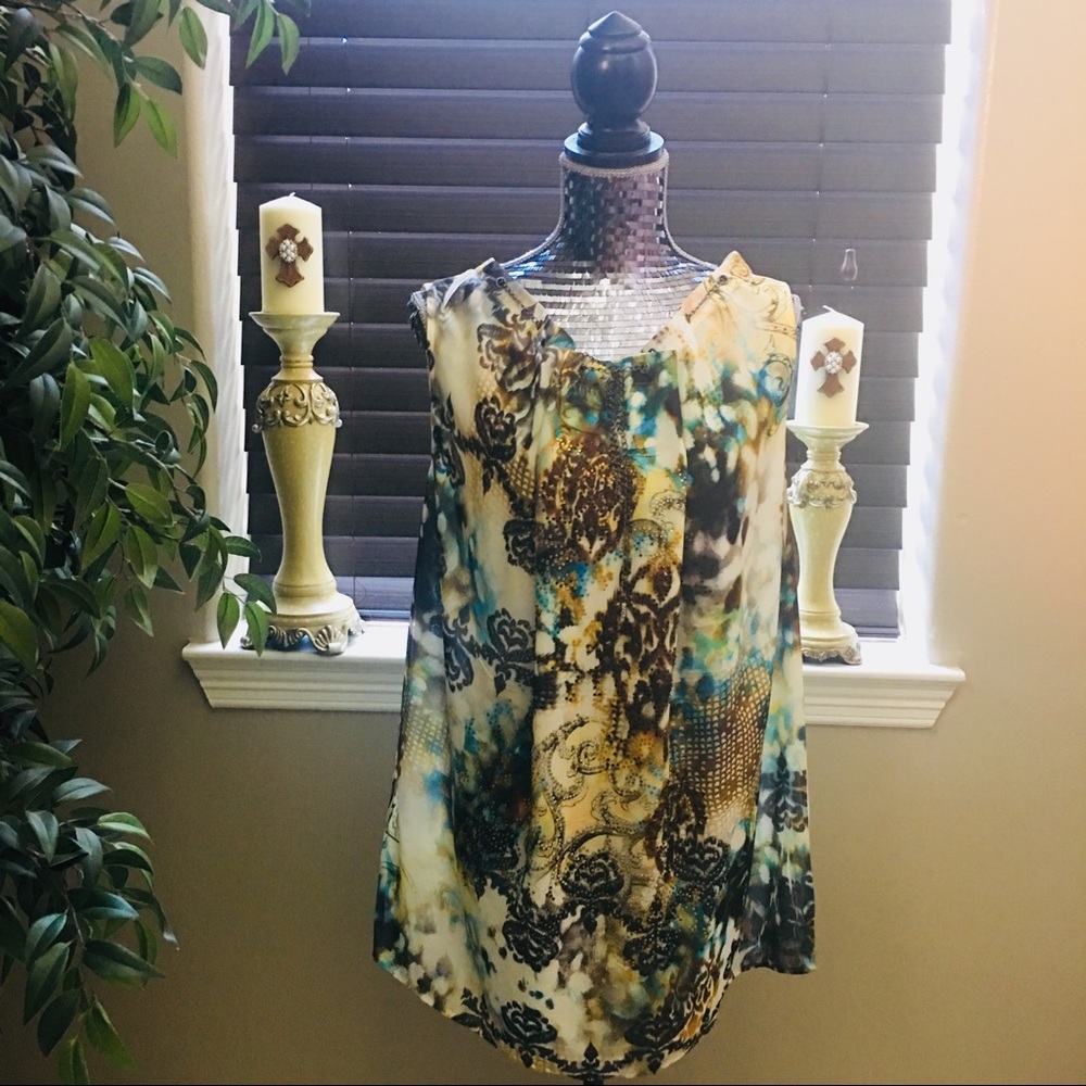 S-Twelve Sequin Sleeveless Blouse Size S